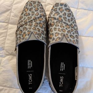 Toms Metallic Leopard Print, Size 8 womens